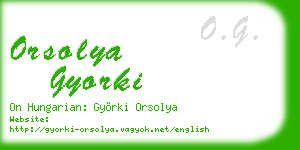 orsolya gyorki business card